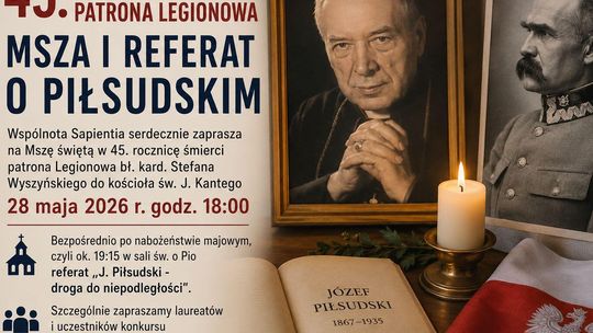 45. rocznica śmierci patrona Legionowa. Msza i referat o Piłsudskim