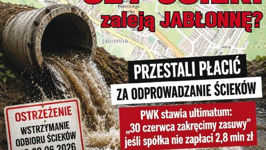 LEGIONOWO/JABŁONNA. Przestali płacić za odprowadzanie ścieków