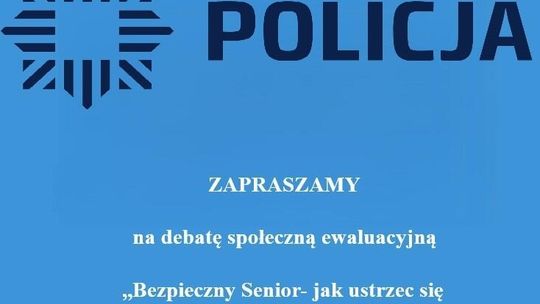 Pięć debat dla seniorów. Policja sprawdza, czego się obawiają