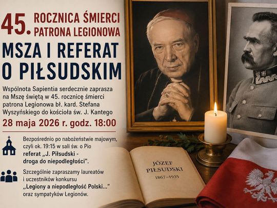 45. rocznica śmierci patrona Legionowa. Msza i referat o Piłsudskim