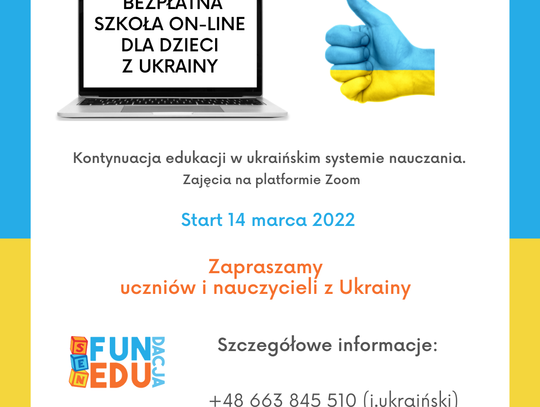 Bezpłatna szkoła Online dla dzieci z Ukrainy