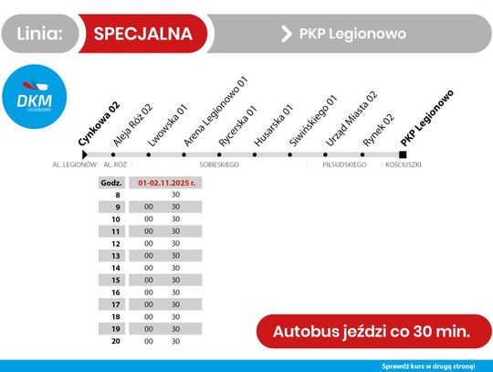 Bezpłatne autobusy na cmentarz