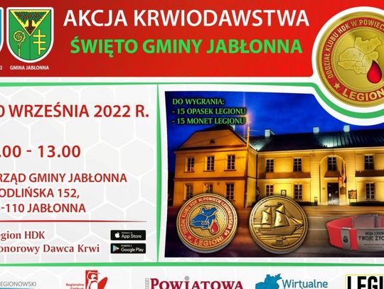 JABŁONNA. Akcja krwiodawstwa pod Urzędem Gminy