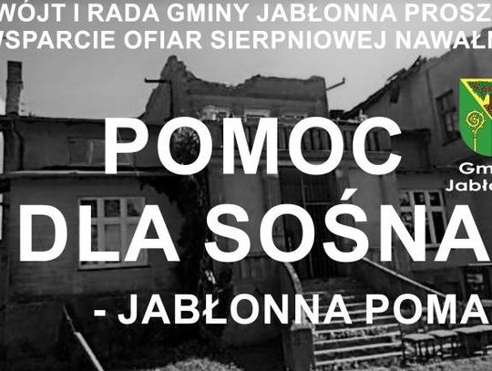 JABŁONNA. Pomoc dla mieszkańców Sośna - Wójt prosi o wsparcie