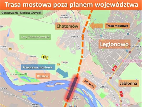 JABŁONNA. Trasy Mostowej nie będzie