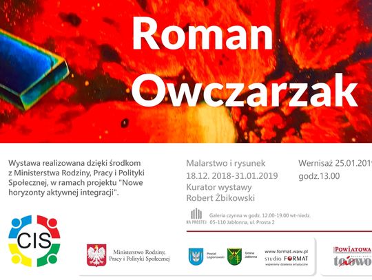 JABŁONNA. Wernisaż wystawy Romana Owczarzaka