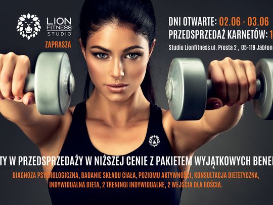 JABŁONNA. WIELKIE OTWARCIE Studia Lionfitness
