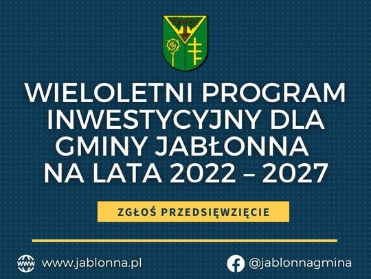 JABŁONNA. Wieloletni Program Inwestycyjny. Zgłoś swój pomysł