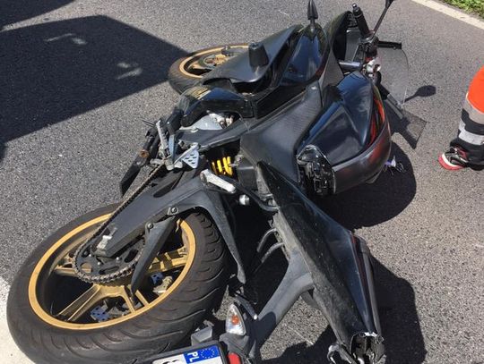 JABŁONNA. Wywrócił się na motocyklu, doznał urazu kręgosłupa