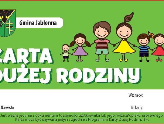JABŁONNA. Złóż wniosek o przedłużenie Karty!