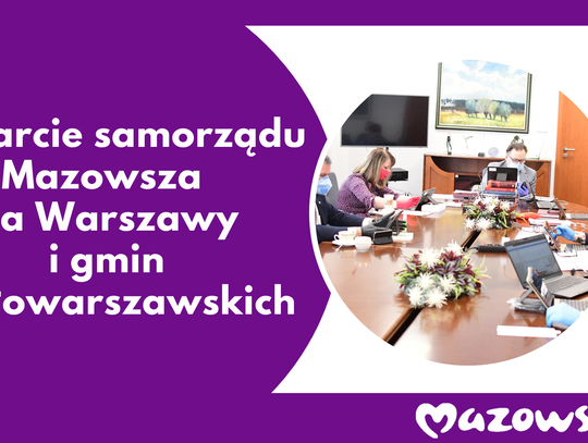 Kolejne wsparcie samorządu Mazowsza dla Warszawy i gmin okołowarszawskich