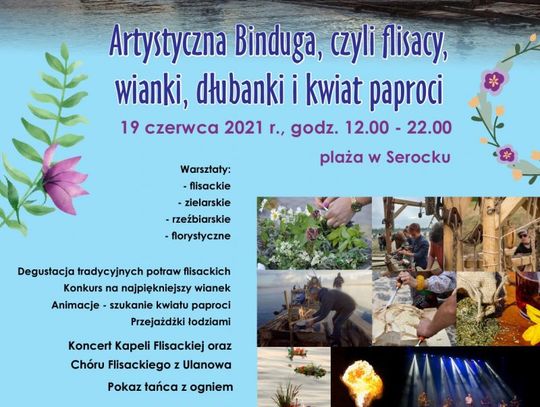 KULTURA. Artystyczna Binduga, czyli flisacy, wianki, dłubanki i kwiat paproci w Serocku
