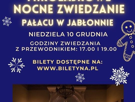 KULTURA. Mikołajkowe Nocne Zwiedzanie Pałacu W Jabłonnie