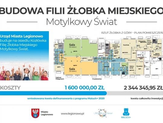 LEGIONOWO. Filia żłobka z dotacją. Program „Maluch+”