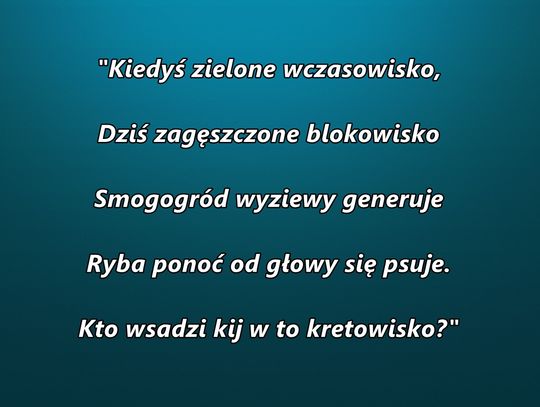 LEGIONOWO. Limeryki na koniec roku [Część VI] - czyli minął rok w Legionowie