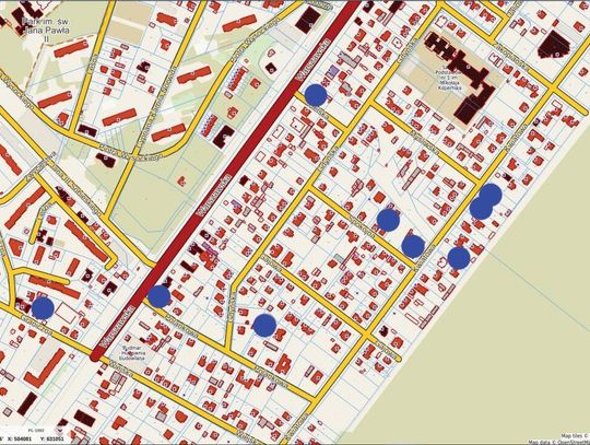 LEGIONOWO. Mapa DOGĘSZCZEŃ na Bukowcu