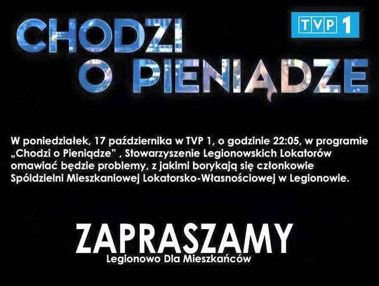 LEGIONOWO. O problemach legionowskich spółdzielców w TVP1