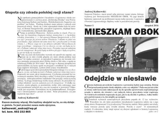 LEGIONOWO. Odejdzie w niesławie