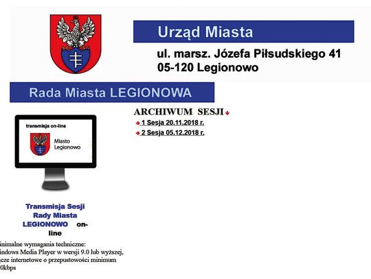 LEGIONOWO. Sesje, których nie można obejrzeć