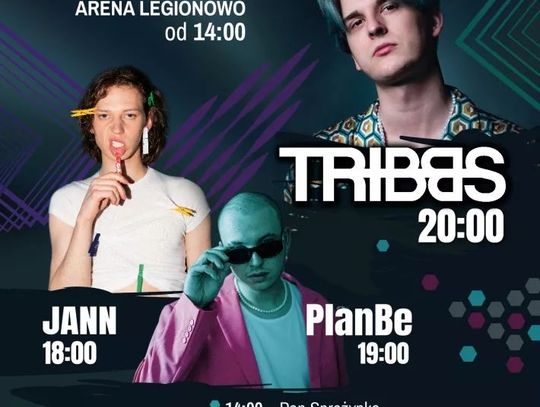 LEGIONOWO. Tribbs, Jann i PlanBe - 15 sierpnia w Legionowie