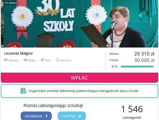 LEGIONOWO. Trwa zbiórka na rehabilitację Małgorzaty Sujak