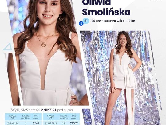 LEGIONOWSKI. Finał Miss Mazowsza - zagłosuj na Oliwię z Borowej Góry