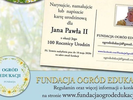 LEGIONOWSKI. Konkurs z okazji 100. rocznicy urodzin Jana Pawła II