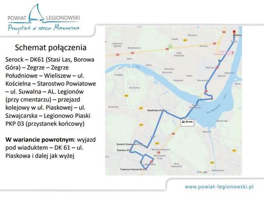 LEGIONOWSKI. Linia autobusowa: Serock-Zegrze-Wieliszew-Legionowo