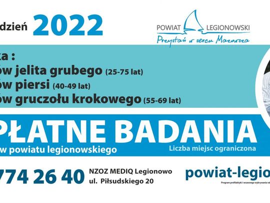 LEGIONOWSKI. Ruszył powiatowy program zdrowotny edycja 2022