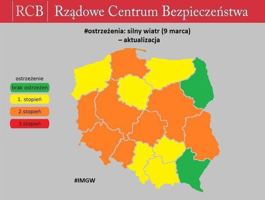 LEGIONOWSKI. Wiatr do 110 km/h - OSTRZEŻENIE POGODOWE