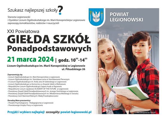 LEGIONOWSKI. XXI Powiatowa Giełda Szkół Ponadpodstawowych