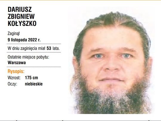 LEGIONOWSKI. Zaginął Dariusz Zbigniew Kołyszko