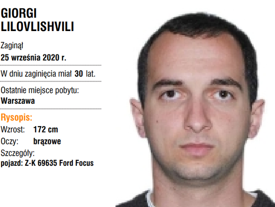 LEGIONOWSKI. Zaginął Giorgi Lilovlishvili