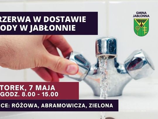 Modernizacja sieci wodociągowej w Jabłonnie – planowane przerwy w dostawie wody