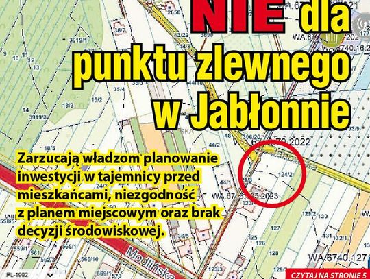 NIE dla punktu zlewnego w Jabłonnie
