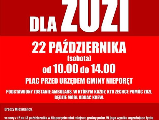NIEPORĘT. Oddaj krew dla Zuzi