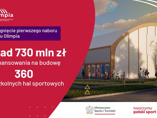 Ogłoszenie wyników pierwszego naboru do Programu budowy przyszkolnych hal OLIMPIA