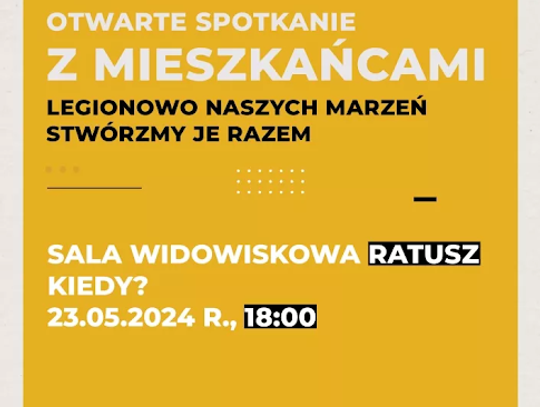 Otwarte spotkanie z mieszkańcami Legionowa