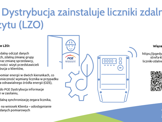 PGE Dystrybucja wymienia tradycyjne liczniki na nowoczesne liczniki zdalnego odczytu (LZO)