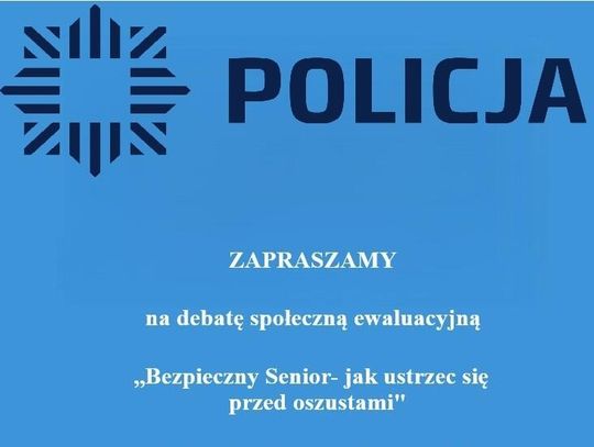 Pięć debat dla seniorów. Policja sprawdza, czego się obawiają