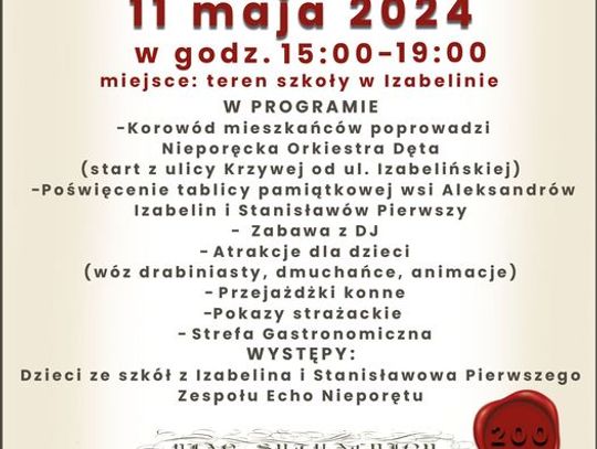 Piknik 200-lecia Aleksandrowa, Izabelina i Stanisławowa Pierwszego
