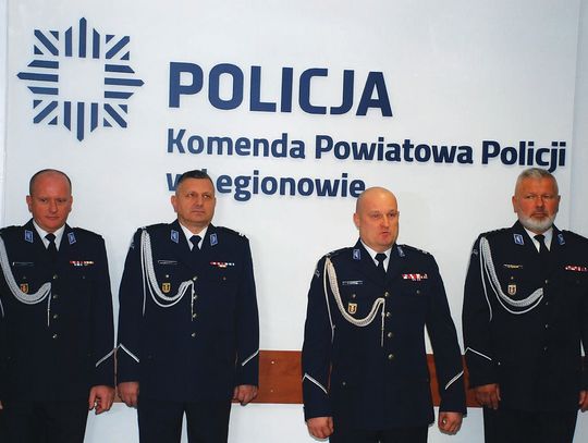 POLICJA. Powołanie nowego komendanta powiatowego KPP Nadkomisarza Pucelak nowym komendantem. Powołano również na zastępcę komendanta młodszego inspektora Tomasza Wacha