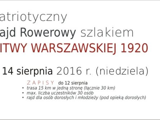 POWIAT. Na rowerze „Szlakiem Bitwy Warszawskiej 1920