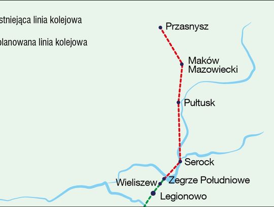 POWIAT. Pociągi pojadą z Przasnysza, przez Serock do stolicy
