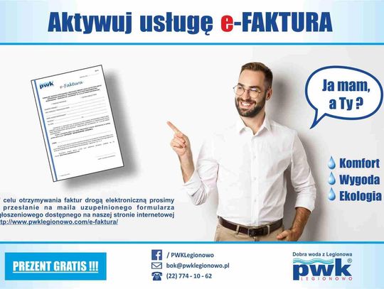 PWK Legionowo stawia na e-faktury. "To wygoda dla klientów i krok w stronę nowoczesności"