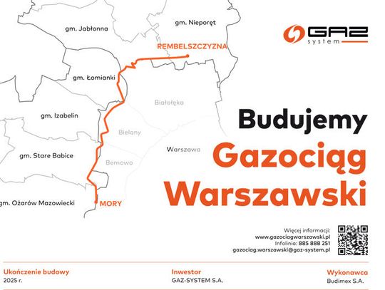 ROZPOCZĘŁA SIĘ BUDOWA GAZOCIĄGU WARSZAWSKIEGO