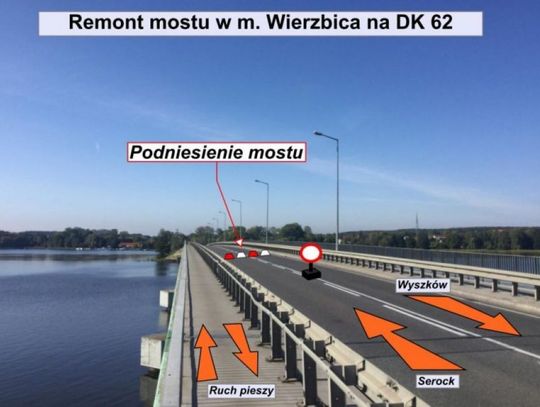 SEROCK. ODWOŁANE zamknięcie ruchu pieszych na moscie w Wierzbicy z 6 na 7 listopada 2019!!!