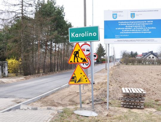 SEROCK. Powiat donosi: prace w Karolinie na półmetku