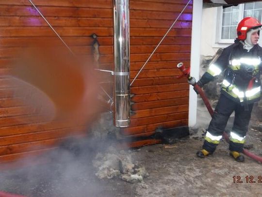 SEROCK.  Pożar sauny ogrodowej