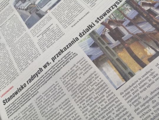 W NAJNOWSZYM NUMERZE. Stanowisko radnych ws. przekazania działki stowarzyszeniu AMICUS